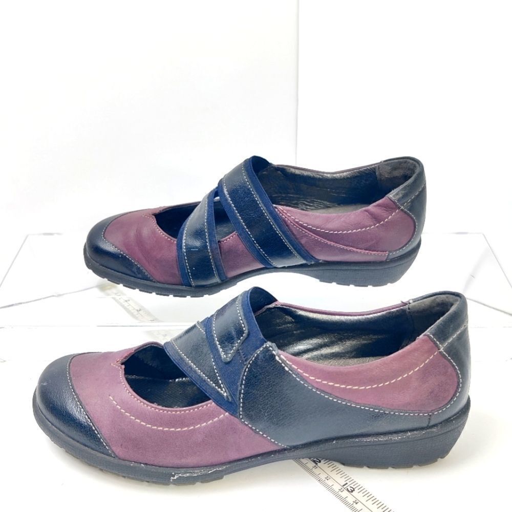 Suave london Casual Shoes Purple & Black Slip On Sz 37 US Women's 6.5